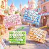 Soft Silicone 26 Keys Keyboard Fidget Toy Keychain Anti Anxiety Stress Relief Bag Pendant for Kids Adults Party Favor