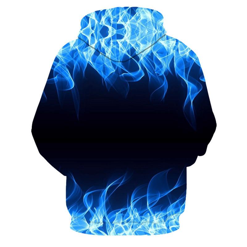 Unisex  New Colorful Flame Hoodie 3d Fluorescence Sweatshirt Men/Women  Autumn And Winter Coat  Clothing funny Jacket black Hoodies