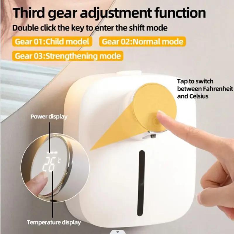 Automatic Foam Soap Dispenser Wall Hanger Press Dispenser Digital Temperature Infrared Liquid Soap Dispenser Pump Hand Sanitizer