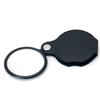 A96I-6Pcs Folding Fold Away Pocket Magnifying Glass Magnifier Lens 3X Magnification Folding Leather Case Magnifying Glass