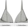 Calvin Klein Modern Attraction Wireless Soft Support Removable Padding Triangle Cup Bra Women Underwear Coconut-Gray QF5650-020