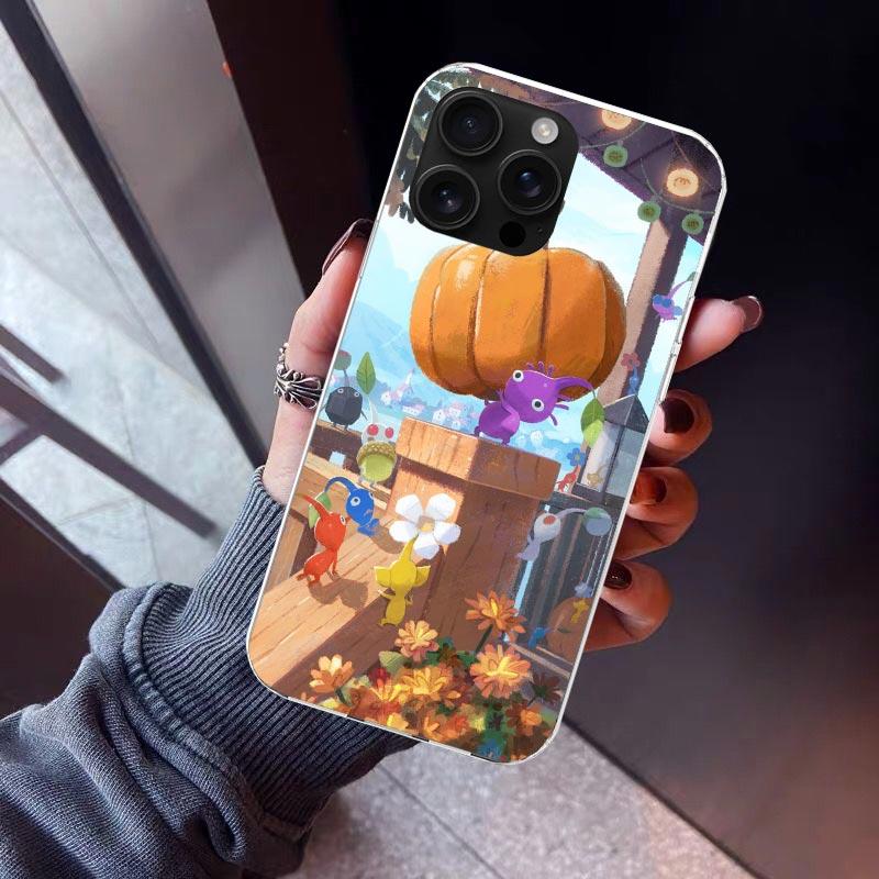 Game P-PikminS 4 Phone Case For iPhone 17 Air 16 15 Pro Max 14 Plus 13 Mini 12 11 Cover 7 8 SE Silicone Shell Print Fundas 17 Ai
