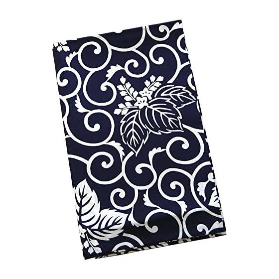 Paulownia Arabesque Furoshiki Specially Selected Real Dyed Navy Blue Broad (Three Width) Navy