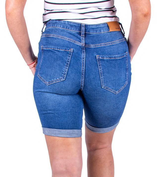 Krótkie Spodenki Jeansowe Damskie Bermudy Przed Kolano Firi Niebieskie 40 L