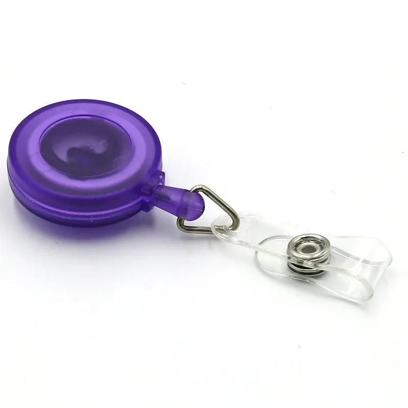 1Set Unisex ID Name Badge Credit Card Holder Employee's Staff Work Card Cover with Retractable Badge Reel Pass Bus Card Sleeve