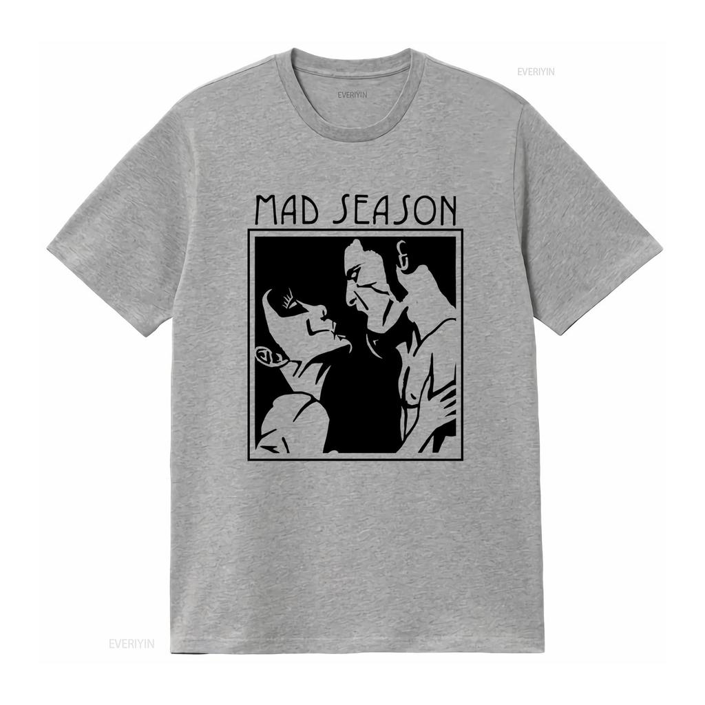 Mad Season Vintage Rock Heavy Cotton T Shirt Unique Print For Fans Vintage Comfortable Breathable Stretched Slightly
