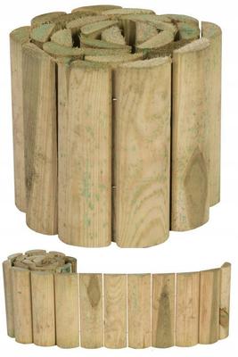 Wooden Garden Palisade Rollerborder 4-5x15x100cm