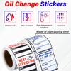 450 PCS Oil Change Stickers For Windshield, 2 Rolls  Oil Change Sticker, 2 X 2 Inches Next Service Due Sticker Labels, Removable Vinyl Stickers For