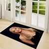 Golden Hair Portrait Carpet Rug Soft Washable Antislip Home Living Room Sofa Mats Personalized Christmas Rug