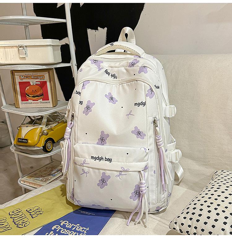 Schoolbag New Japanese Large Capacity Casual Student Backpack Sweet and High Value Junior High School Student Lightweight Versatile Backpack