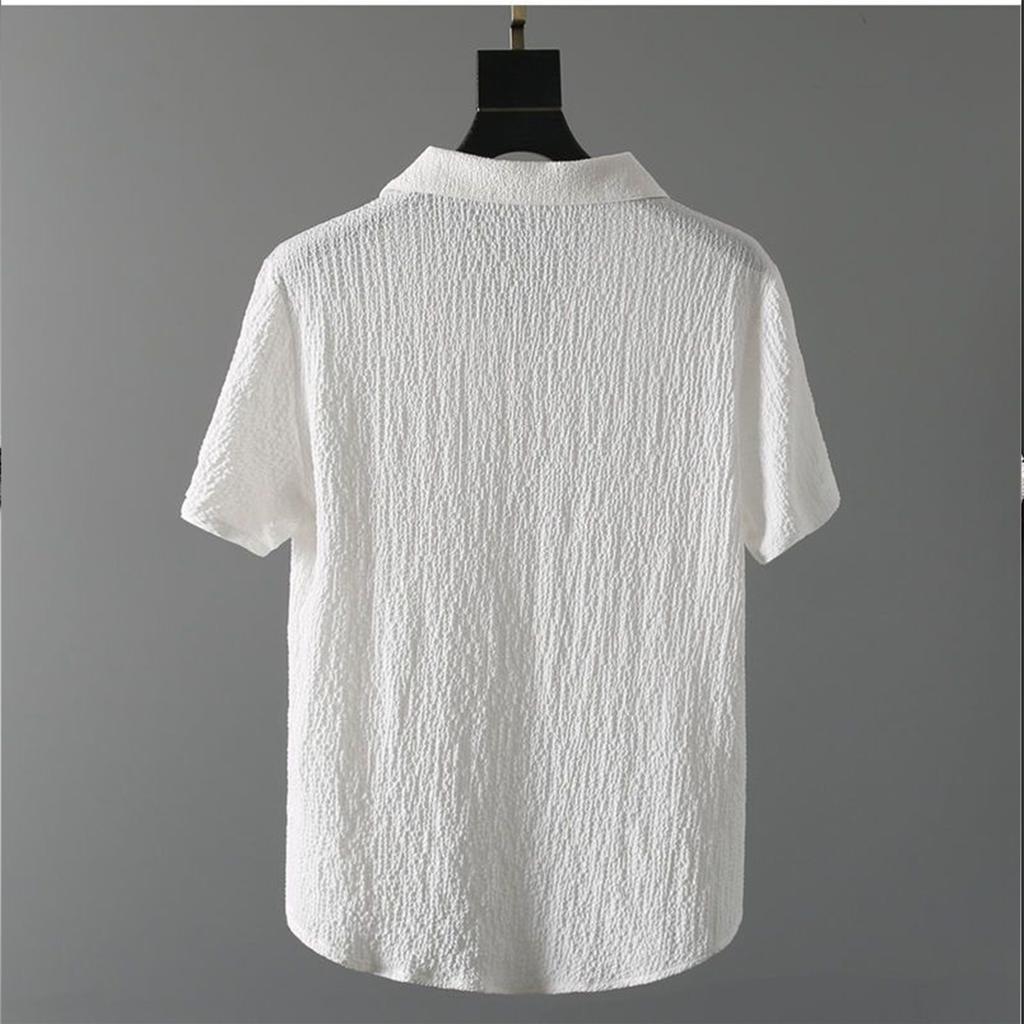 Men's Summer Casual Fashion Short Sleeve Button-Down Shirt And Pants Set