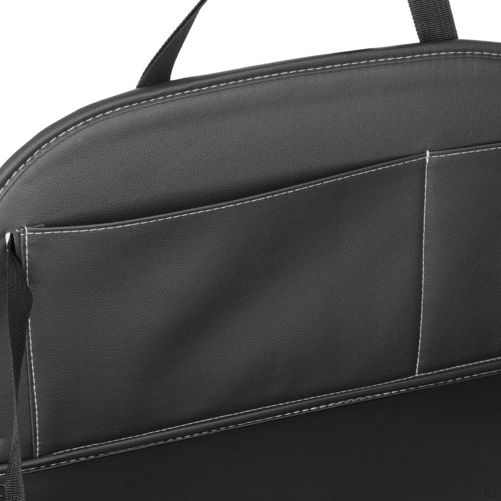 Car Back Seat Organizer with , PU Leather Heavy Duty Dining Storage Kick Mats Holder Cup