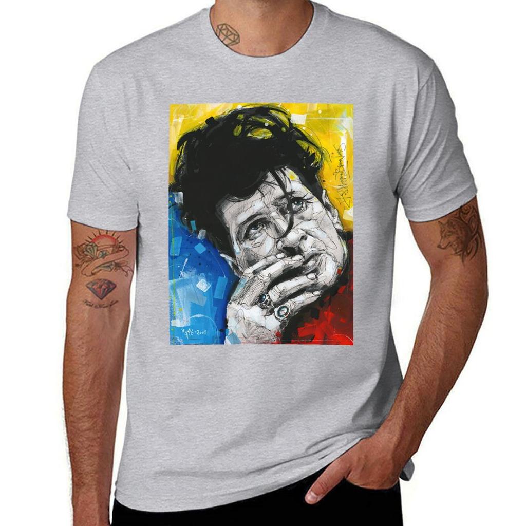 Herman Brood Watercolor T-Shirt Tees Boys Whites T Shirt Men