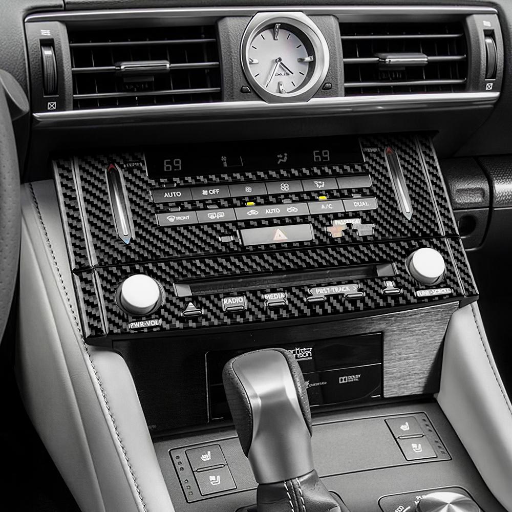 Real Carbon Fiber Center Console AC Panel Trim Cover for Lexus RC 2015-2018 Interior Styling