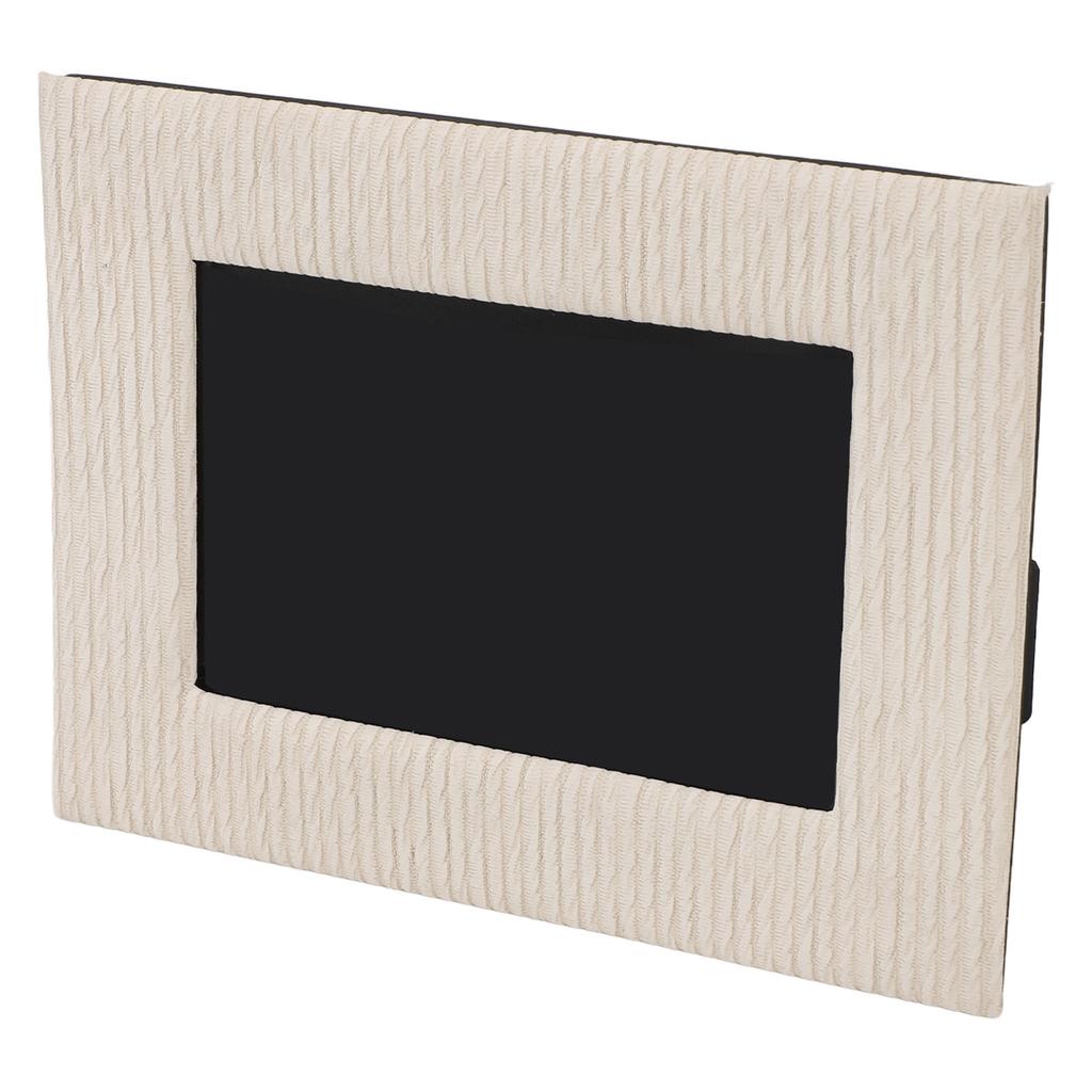 Picture Frame for Tabletop Display Leather Photo Frame for 6 Inch Photo Home Decor Unique Texture 8.5x4.7x6.5in Beige