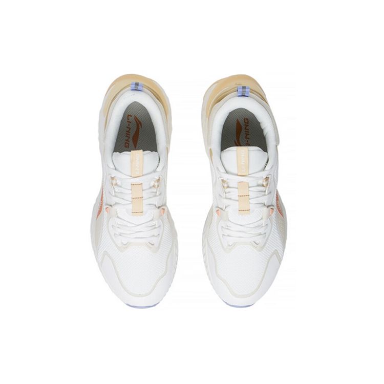 Li Ning Shock Absorption Low Top Sports Casual Shoes Women Sneakers Khaki AGLS212-5