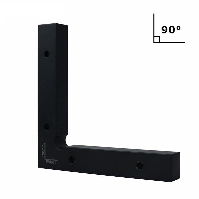 90° Aluminum Alloy L-Shaped Woodworking Positioning Square with High-Precision Scale.