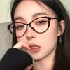 Women Trendy New Cat Eye Glasses Anti Blue Light Retro Large Frame Triangle Spectacle Frame Anti Radiation Eyeglass For Woman