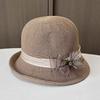 New handmade bow decoration crimped sun hat women's elegant top hat spring and summer light sun hat