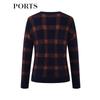 Ports Women's Plaid Jacquard Knit Top