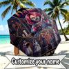 Custom Name Personalized Horror Theme Chucky Print Umbrella, Auto Open Close, 8‑Rib Sturdy Frame, Commute Camping Hiking Use, Birthday Gift
