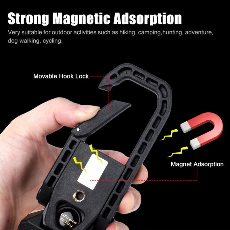 Cob Led Work Light 4 Brightness Adjustable High Brightness Usb Rechargeable Magnetic Camping Lamp