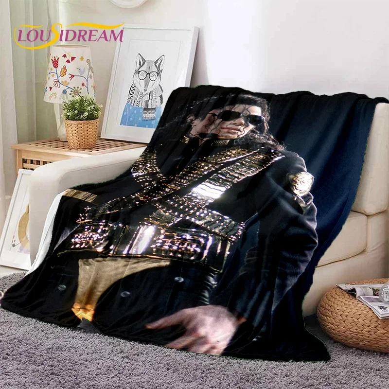 MJ King of Pop Michael Jackson Soft Flannel Blanket for Beds Bedroom Sofa Picnic,Throw Blanket for Cover Outdoors Leisure Gift
