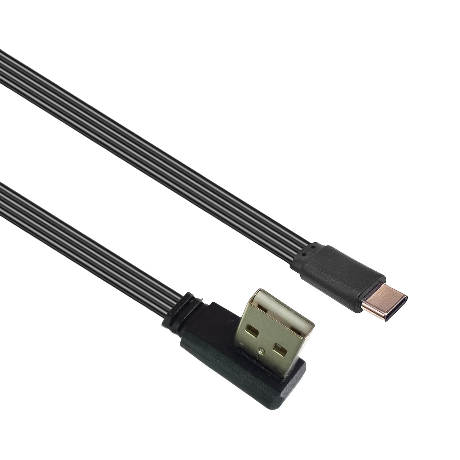 

USB 2.0 Тип A Папа к USB C Тип C Папа Угловой Кабель для передачи данных Плоский Тонкий FPC для FPV и Диска и Телефона 10