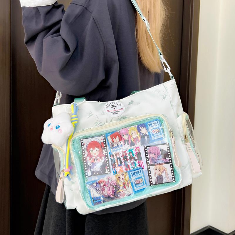Schoolbagins college cute versatile bag Korean version girl casual shoulder messenger bag student class tutoring tote bag