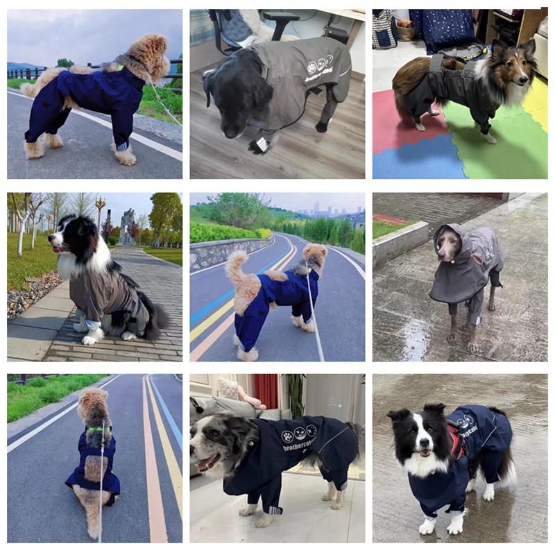 Wodoodporny Pies Raincoat Kombinezon Dla Średnich Dużych Psów Płaszcz Przeciwdeszczowy Zewnętrzna Odzież dla Zwierząt Szczeniak Doberman Labrador Husky Kurtka