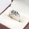 Moissanit Oval geschliffener Edelstein mit 925er Sterling Silber Ring für Herren #B306 JL375681959987