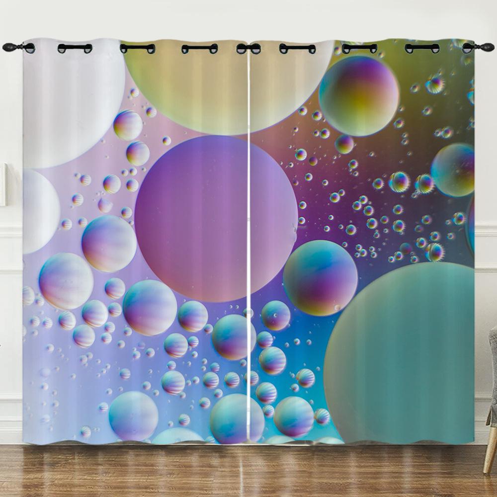 Curtain Dew 3D Digital Printing Blackout Curtain Punching