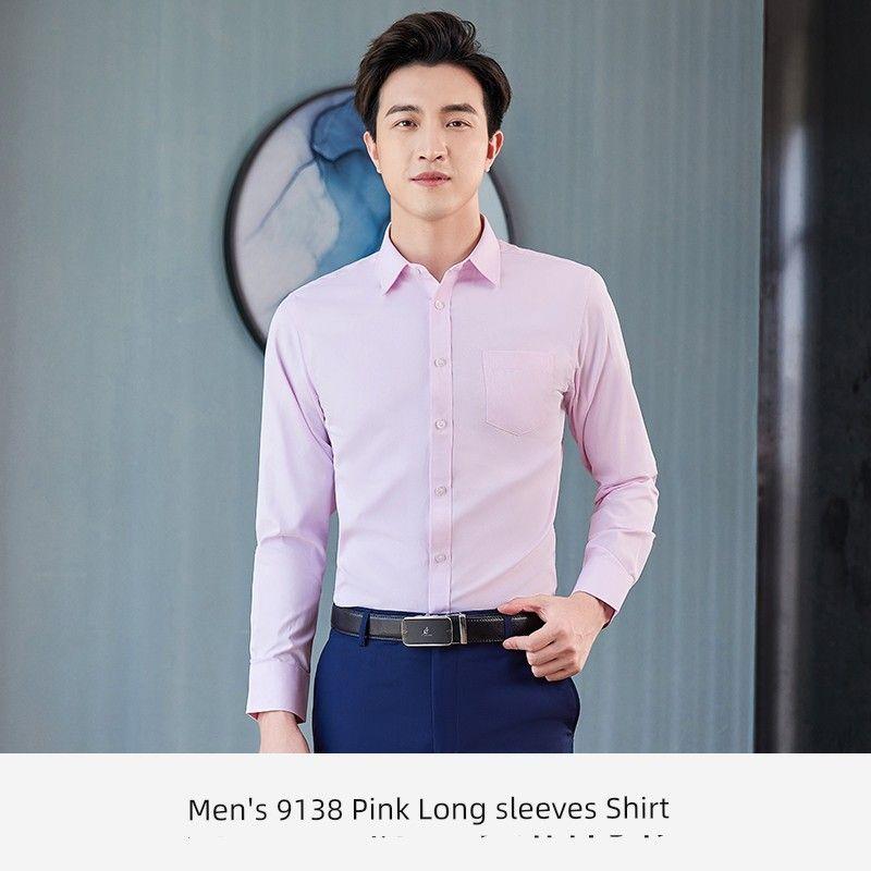 

Autumn Professional Shirts Guest look White Stripe Women Work Clothes Long sleeve Slim fit Temperament Fashion Ol Korean Style Shirt Men s Pink Long sleeves Shirt 2XL