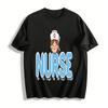 Schattig Verpleegkundige Thema Grafisch Casual Dagelijks T-shirt Voor Mannen En Vrouwen Puur Katoen T-shirt