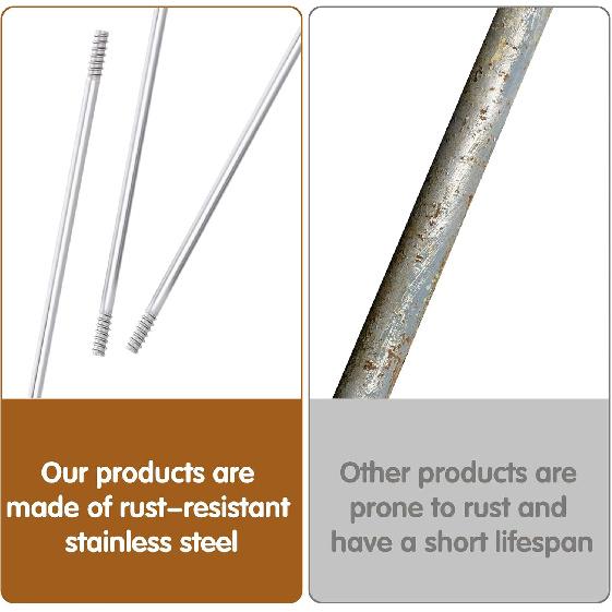 50Pcs 4.61in Stainless Steel Pen Bead Extender, Beaded Pen Supplies Rust-Resistance Stainless Steel Beads & Accessories Supplies Allowing Freedom to