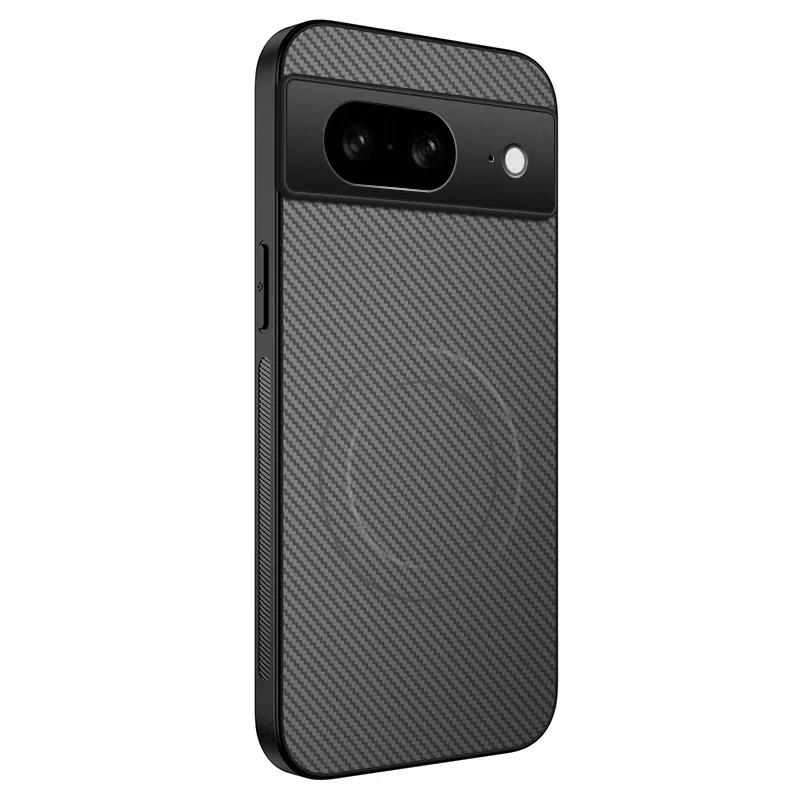 

Business Kevra Texture Carbon Fibre Slim Drop-Proof Case For Google Pixel 10 9A Pro XL 8/7/6A Compatible Magnetic Charging Cover For Pixel 8