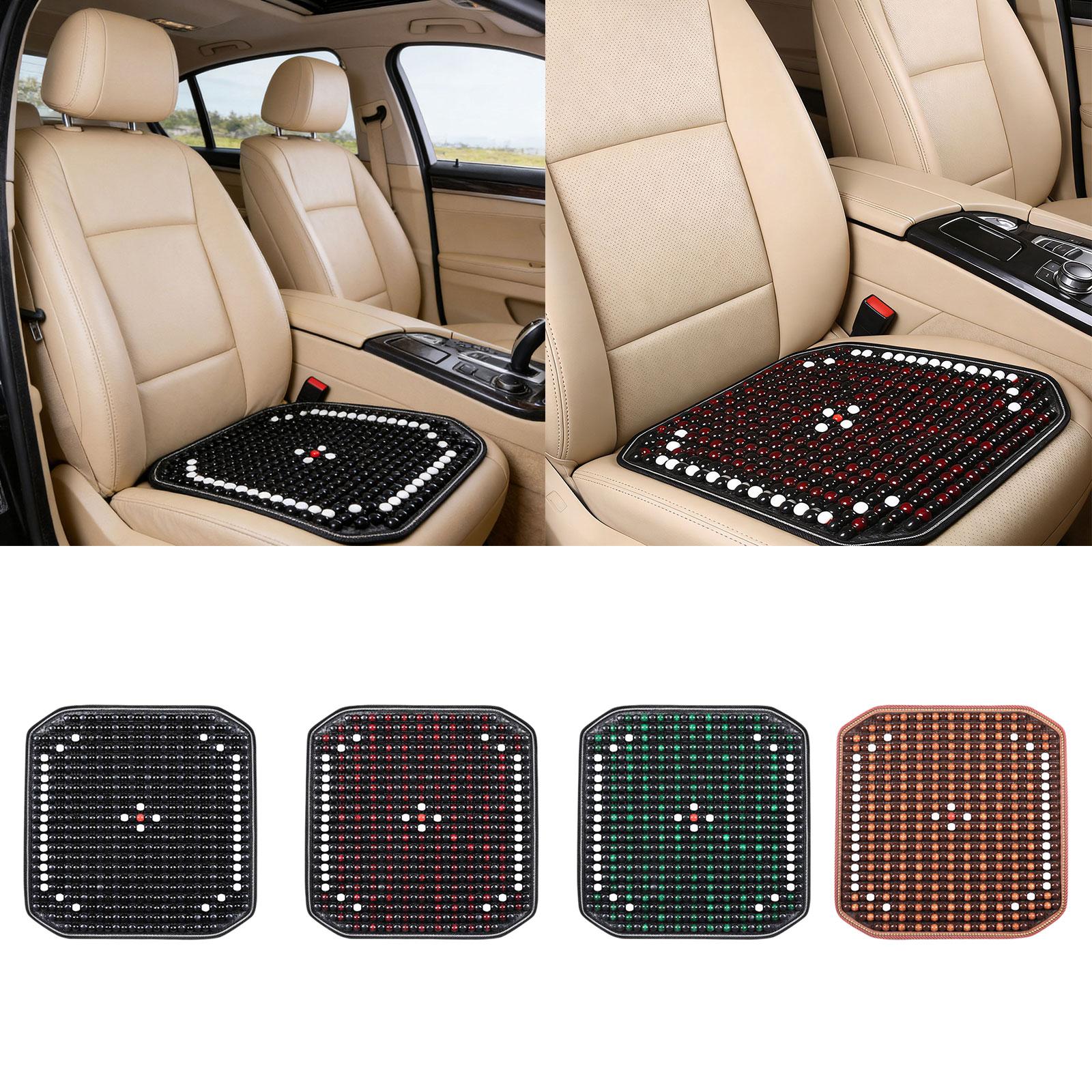 

Universal Beaded Car Seat Cushion Square Cooling Pad Ventilated Summer Comfort for Home Office Vehicle Interior коричневий