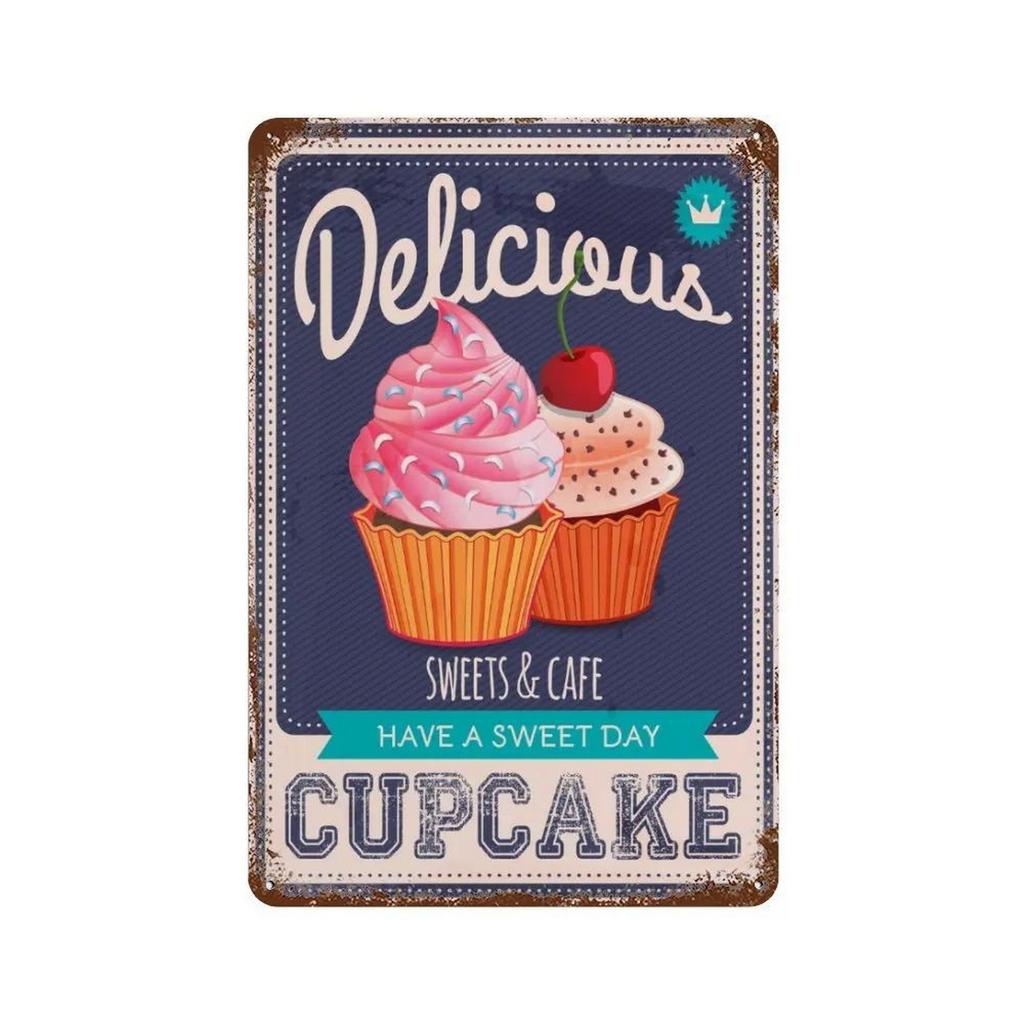 Candies Cookies Metal Tin Signs Wall Decoration Plaque Vintage Art Poster Iron Painting for Man Cave Home Cafe Garden Club Bar