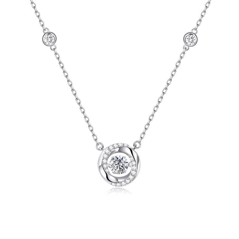 

Mobius Loop Three-Second Heartbeat Necklace For Women Ethereal Light Luxury Minimalist Delicate Adjustable Collarbone Chain