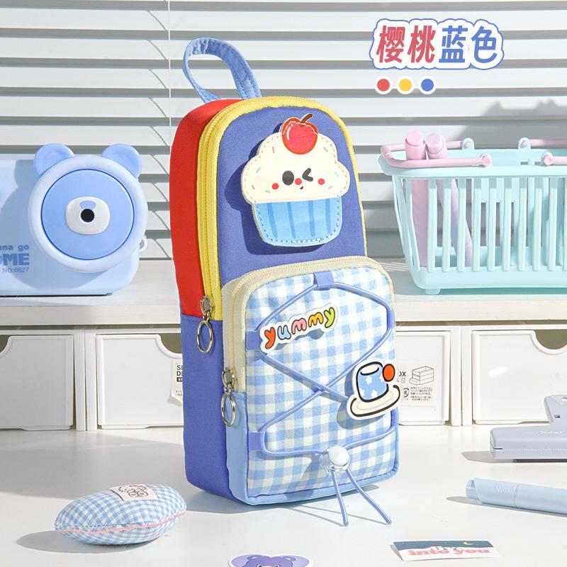 New Small Schoolbag, Star Pencil Bag, Large-capacity Primary School Student Stationery Bag, Pencil Stationery Box, Girl High-value Pencil Bag