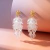 Creative Acrylic Graduated Jellyfish Pendant Earrings for Women Dreamy Pink Animal Earrings Summer Party Jewelry Accessories
