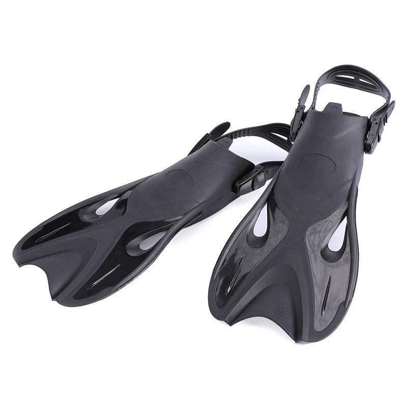 Adjustable Open-Heel Swim Fins Kids Size 24-36 TPR PP POM Short Frog Snorkeling Diving Gear