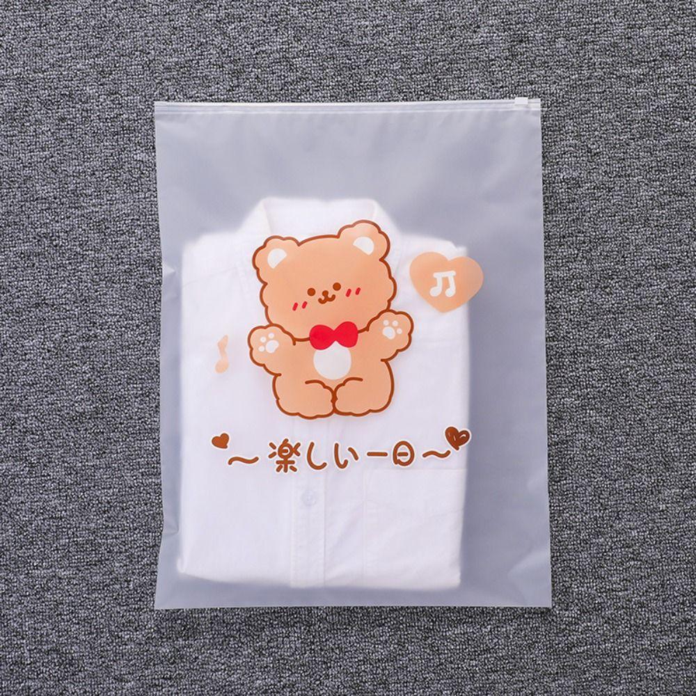 Cartoon Clothing Storage Bag PE Shoe Storage Bag Multifunction Clothing Zipper Pouch  Home&Travel