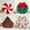 Plush Christmas Throw Pillow Cushion Garland Shape Stuffed Toy Doll Xmas Decor