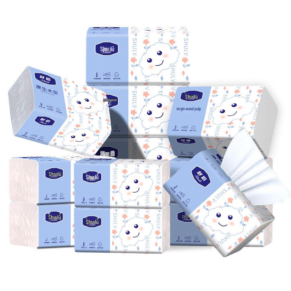 Value Pack Thickened Napkins & Virgin Wood Facial Tissues, Toilet Paper Box