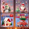 Christmas, Yarn, Trees, Cars, English Letter Window Stickers, Shop Window Decorations, Static Stickers, Party Decorations, Christmas Stickers