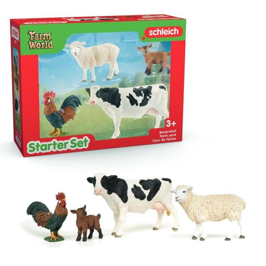 Figurines Mes Premiers Animaux de la Ferme, Coffret de 4 animaux, SCHLEICH 42729 Farm World, des 5 ans