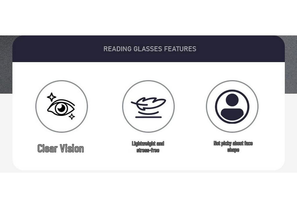 New Style Unisex 25° Reading Glasses with Anti-Blue Light Metal Frame and Plano Lenses