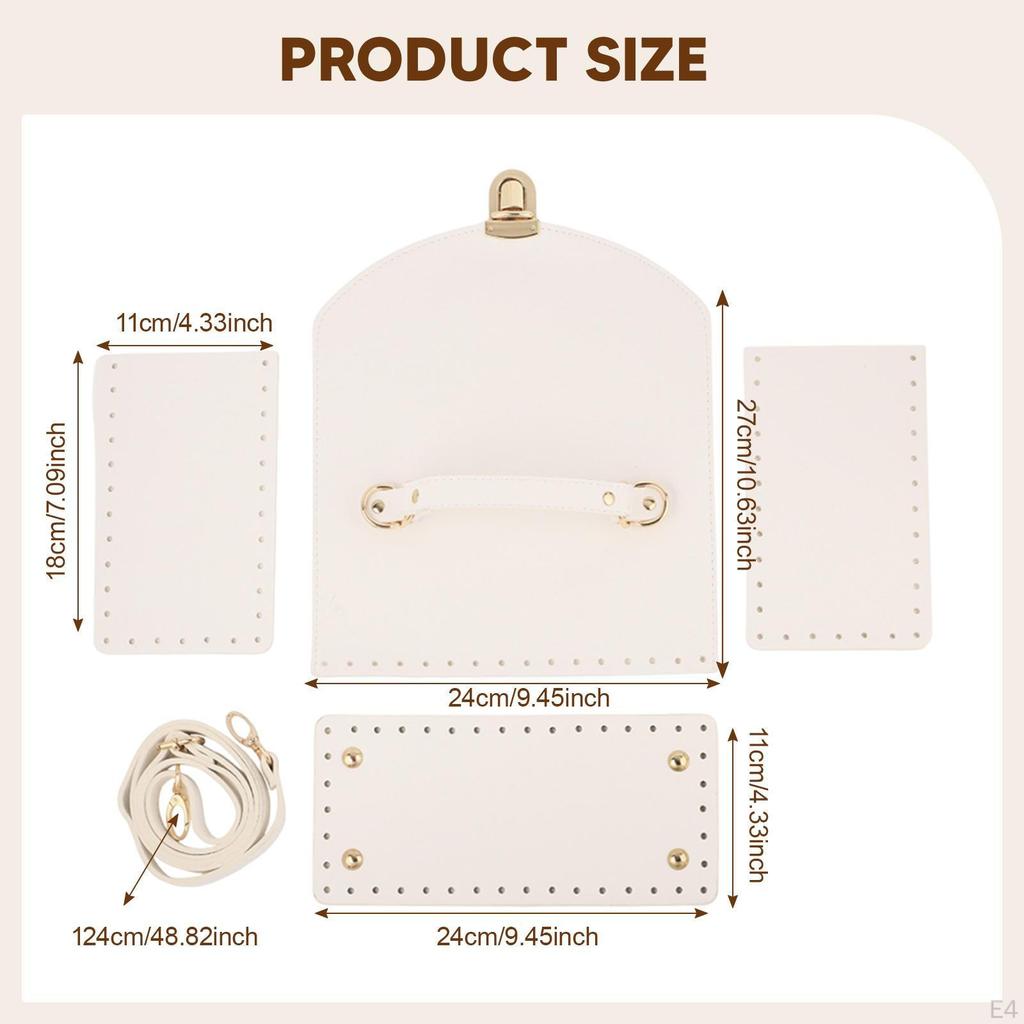 Bag Bases for Crochet Bottom /Shoulder Strap /Flap Cover/Lock Buckle DIY