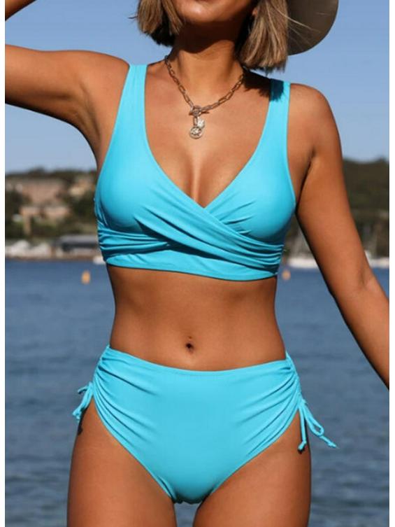 Stylish Multicolor Twist Bag Bandage Bikini Swimsuit for Women – European & American Design, Sexy & In Stock